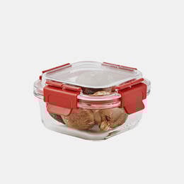 Hộp thủy tinh chịu nhiệt nắp vòm nhựa Tritan LocknLock 320ml - Màu đỏ - LLG238